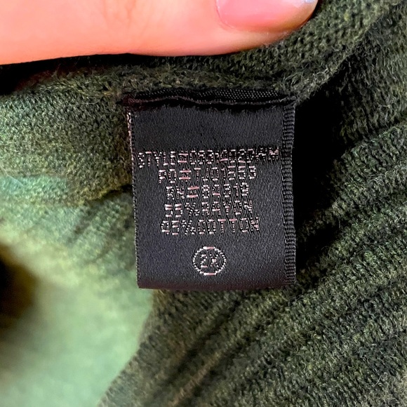 Cyrus Green Ribbed 3/4 Sleeve Drop Shoulder Sweater With Center Pleat Sz 2X - Picture 4 of 7